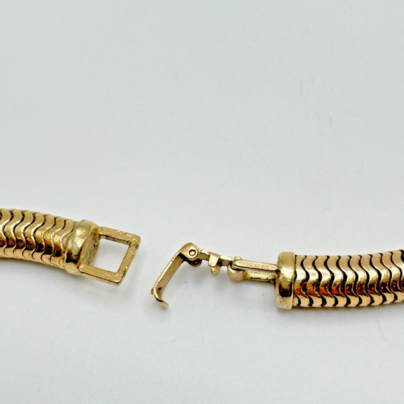 VTG Kreisler Snake Chain Choker Necklace Heavy High Quality Chunky 15.5" READ - Picture 6 of 9